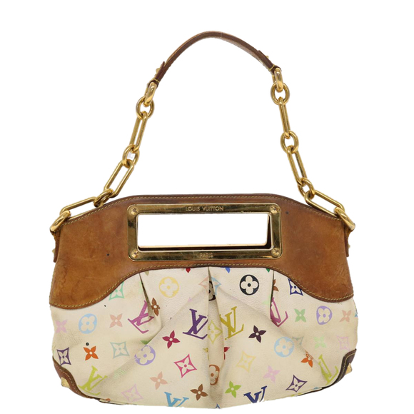 LOUIS VUITTON Monogram Multicolor Judy PM Shoulder Bag White M40257 Auth 43838 - Picture 13 of 16